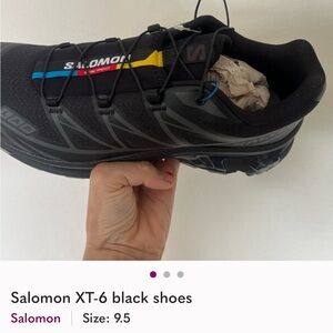 Salomon XT-6 Black Athletic Shoes. FIRM PRICE